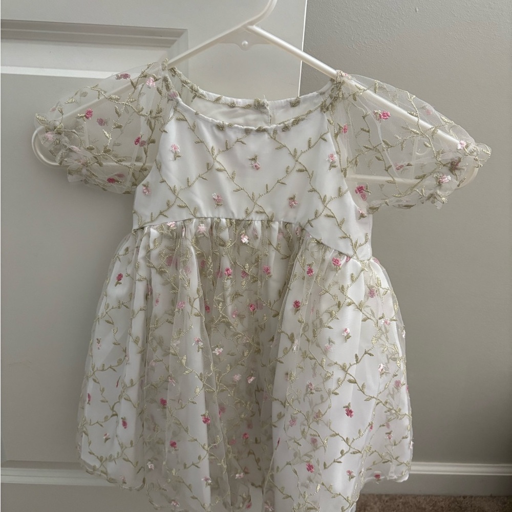 Floral Embroidered Baby Dress